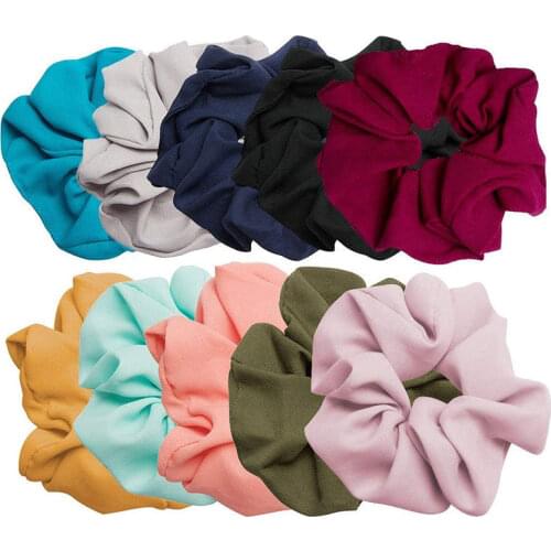 2019 New Fashion Women Solid Color Elastic Hair Bands Korean Sweet Simple Colors Sports Dance Scrunchie Girls Hair Accessories