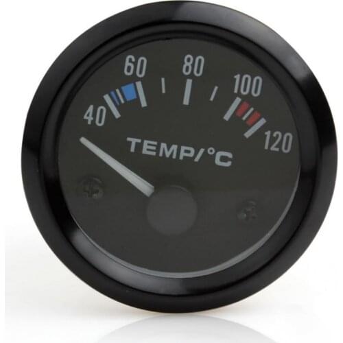 2 Inch 12V High Sensitivity and Easy Operation Universal Car Pointer Water Temperature Temp Gauge 40 - 120 White LED