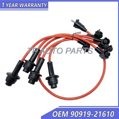 20 Sets Of Red & Blue Ignition Cable CORD SET, COIL & SPARK, W/RESISTIVE OEM 90919-21610 9091921610 Compatible With Toyota