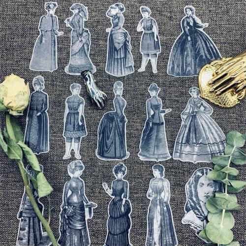 29pcs / bag Retro Lady 03 series stickers DIY scrapbooking junk journal album mobile phone diary happy plan decoration stickers