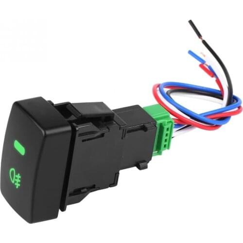 5 Pin Black Plastic Car Electric Push Button Fog Light Switch for Honda Civic Accord CRV Car LED Fog Light On/Off Switch