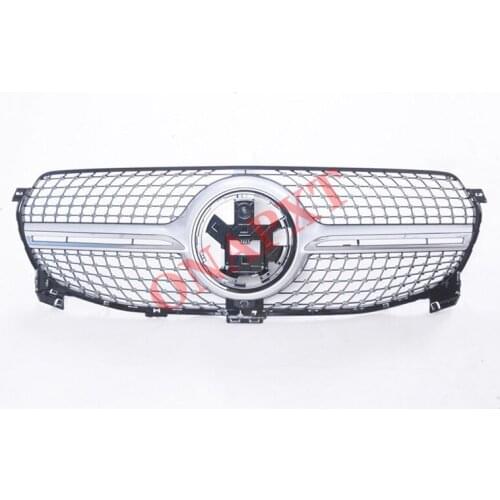 For Mercedes-Benz GLE -class W167 2019+ Car styling Middle grille ABS plastic Diamond GT Silver Black front bumper grill Grille