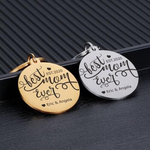 Mothers Day Gift Keychain Personalized Name Keychains Customized Key Chain Accessories Birthday Gifts for Best Mom Ever