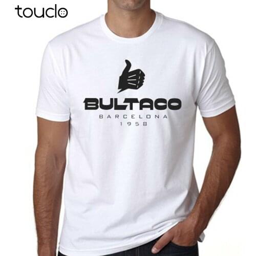Bultaco Motorcycles Barcelona 1958 Logo White T-Shirt Size S M L XL 2XL 3XL
