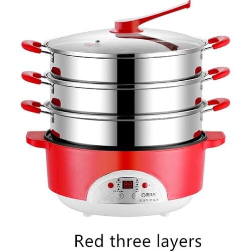 Household Large-capacity Multi-layer Electric Steamer Food Warmers Buffet Steamer Pot Hot Pot Food Warmer Buffet Food Warmer