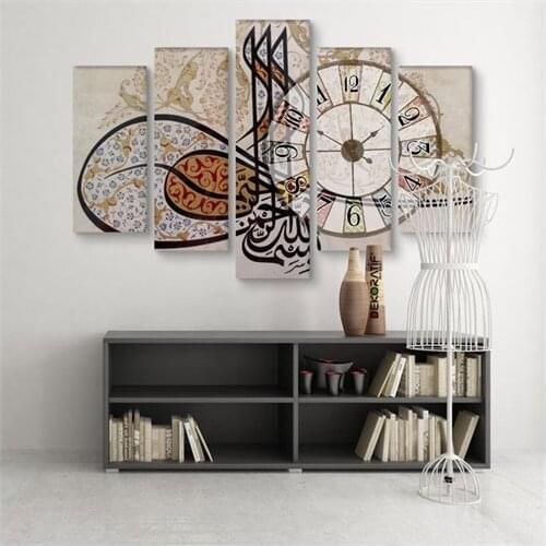 Decorative 5 Piece Clocks Canvas Table 5S Wall clock