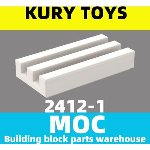 Kury Toys DIY MOC For 2412 Building block parts For Tile, Modified 1 x 2 Grille For Modified Plate