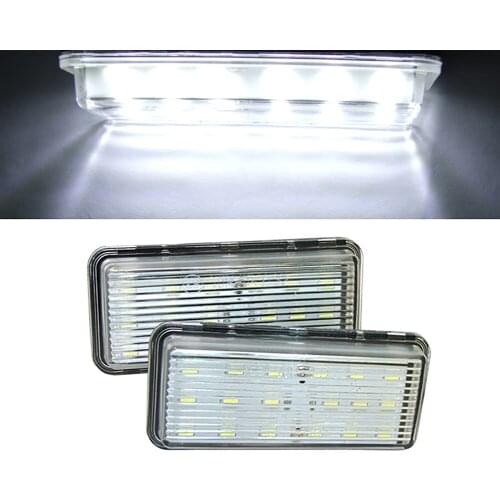 For Toyota Land Cruiser 120 Prado Land Cruiser 200 Lexus GX470 No Error LED White Rear Number Plate Light Auto Lamp Car styling
