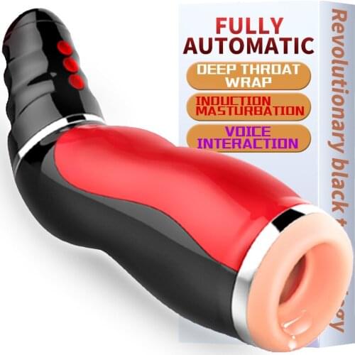 Electric Real Oral Clip Sucking Vibrator Artificial Vagina Deep Throat Blowjob Male Masturbator Sex Toys for Men Sex Machine