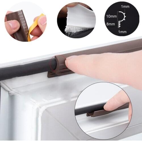 4M Strong Adhesive window sealing strip weatherstrip gap Filler Dustproof Soundproof Rubber Seal Foam Tape window door Hardware