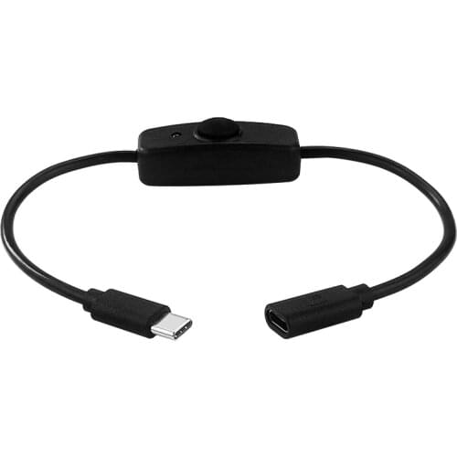 USB2.0 Type C Switch Cable Extenstion Wire USBC Female to Male Interface Charging Wire for Raspberry Pi 4 Model B Android Phone