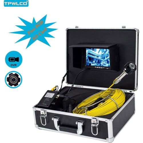 7inch DVR 20M 720P HD Camera Lens Drain Sewer Pipeline Industrial Endoscope Pipe Inspection Video Camera 1000TVL Waterproof