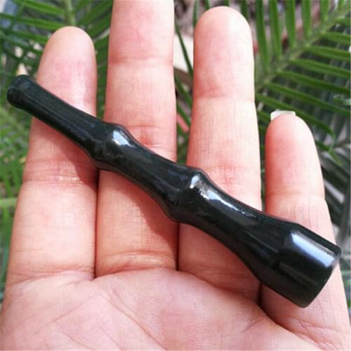 China Hand Carved Natural Hetian Jade Bamboo Section Cigarette Holder Smoking Tool Smoker Gift