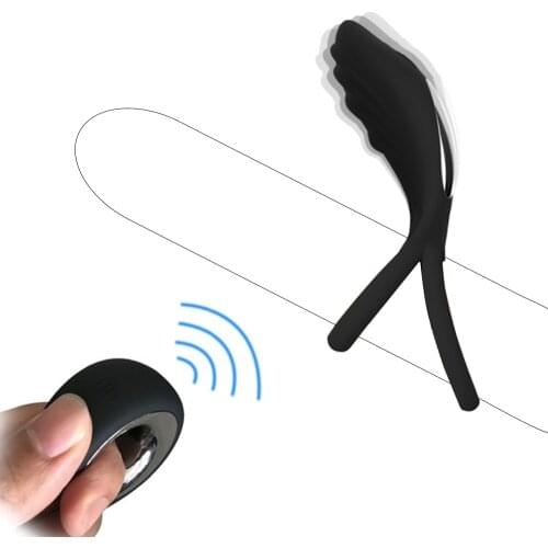 Sex Delay Penis Rings, Remote Control Vibrating Scrotum Cock Ring Clit Stimulator Sex Toys for Men Prevent Premature Ejaculation