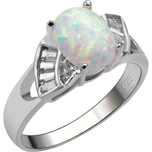 White Fire Opal 925 Sterling Silver Good Quality Ring Hot Gift For Men and Women Size 6 7 8 9 10 11 F1565