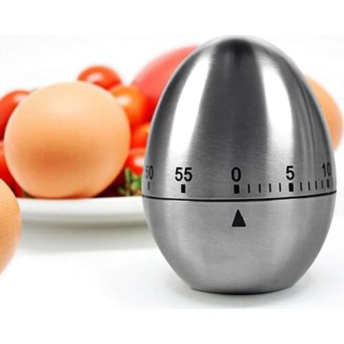 Kitchen Timer Stainless Steel Cooking Eggs 60 Minutes Mechanical Alarm Clock Baking Cooking Tools Countdown Time Management
