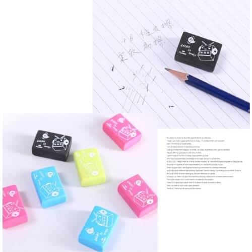 1PC Student Exam Eraser Cartoon 4B Color Rubber School Supplies Soft And Easy To Clean Stationery Gifts