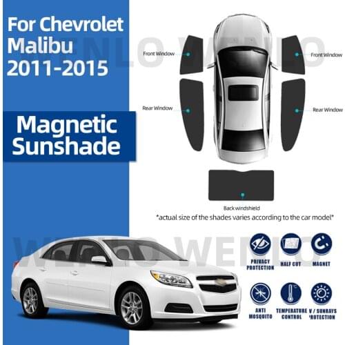 For Chevrolet Malibu 2011-2015 Front Windshield Car Sunshade Side Window Blind Sun Shade Magnetic Visor WindScreen Mesh Curtains