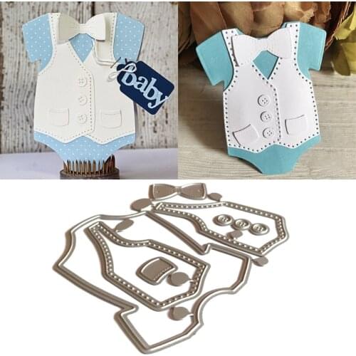 1 Set Baby Boy Vest Metal Cutting Dies Stencil DIY Scrapbooking Album Paper Card Template Mold Embossing Decoration