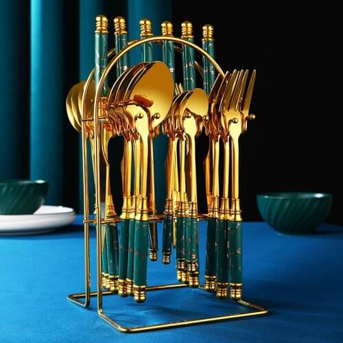 24 western tableware cutlery Nordic steak cutlery household steak cutlery set Western tableware with shelves