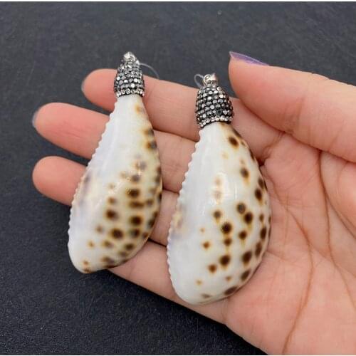 Natural Shell Pendant Irregular Shape Shell Diamond Pendant for DIY Necklace Jewelry Making Designer Charm Charms Accessories