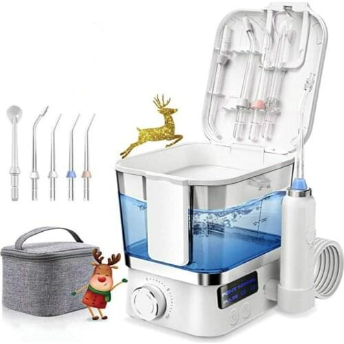 Portable Oral Irrigator For 600ML Dental Teeth Cleaner With 3 Modes 4 Jet Tips USB Rechargeable 10 Stepless Adjustment