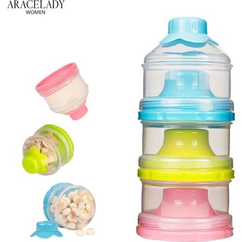 Frog Style 3 layer Portable Baby Food Storage Box Essential Kids Formula Milk Container Cereal Cartoon Milk Powder Boxes Toddle