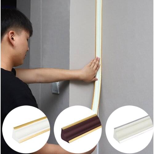 Ceiling Decorative Wallpaper Self-Adhesive Pvc Inner Corner Line Living Room Ceiling Corner Decor Strip Self-Adhesive Stickers
