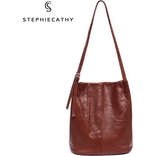 SC VIntage High Quality Cowhide Shoulder Bags For Women Adjustable Straps Handbags Female Genuine Leather Casual Tote Large Hobo