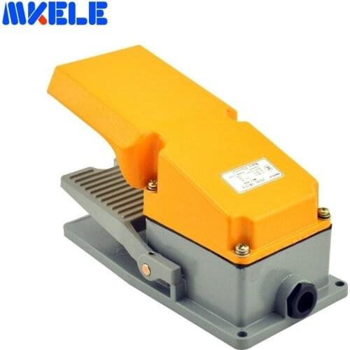 Universal 15A 380VAC Aluminium Alloy Dual Foot Pedal Switch Contact MKLT-302H Machine Tool Accessories Switch 50-60Hz NO/NC