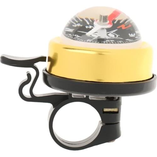 Alloy Bike Alarm Ring Bell Horn Handlebar Bicycle Bell W/ Compass