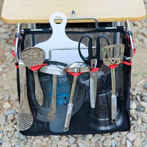 Stuff Storage Mesh Bag Storage Net Bag Outdoor Camping Picnic Kitchen Folding Table Hanging Net