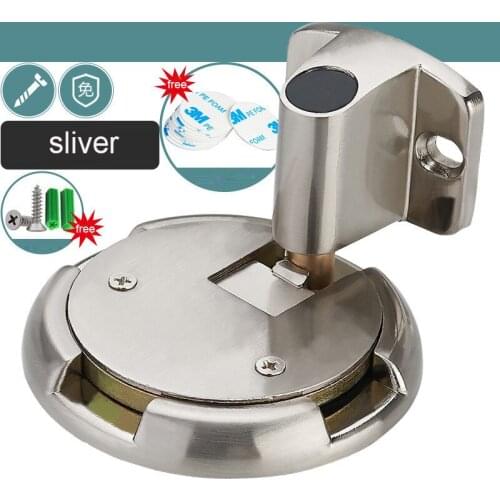 Windproof Mechanical Self-Locking Door Stopper With Adjustable Height Non-magnetic Heavy Duty Door Stopper Hardware Doorstop