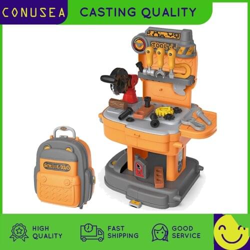 Toolbox Engineer Simulation Multifunctional Repair Tool Pretend Toy Electric Drill Screwdriver Kit Play Toy Set for Kids Gift