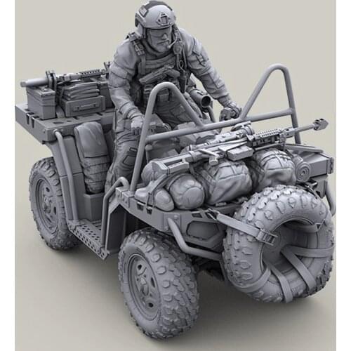 1:35 U.S. Special Forces ATV Locomotive Hand Resin Soldier Model 242