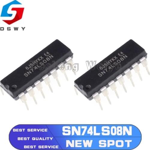 10PCS SN74LS08N DIP14 SN74LS08 DIP 74LS08N 74LS08 SN74LS08 HD74LS08P DIP-14 New and Original IC