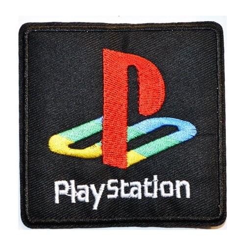 Japan PLAYSTATION 1 2 3 4 - Video Game Logo Embroidered Iron On Patch (Size is about 8.2 * 8.2 cm)