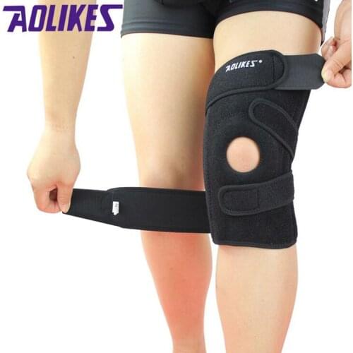 AOLIKES 4Spring Support EVA Breathable Sports Knee Pads Brace Support Protect Knee Protector Kneepad wraps ginocchiere rodillera
