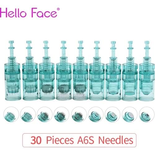30 Pcs Dr Pen Ultima A6S Cartridges Microneedling Pen Needles Derma Pen Bayonet Replacement Tip 11 16 36 42 Nano Microneedle