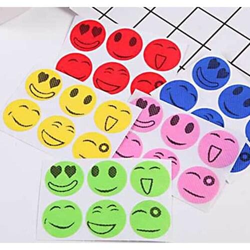 60pcs 2.5cm Cartoon Anti-Mosquito Repellent Patch Stickers 100% Natural Non Toxic Pure Essential Oil Keep Insects For kids
