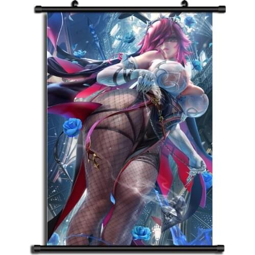 Genshin Impact Rosaria Anime Fabric Colth Wall Scroll Poster Home Decor Cosplay Uncensored