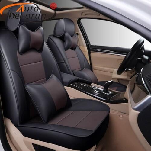 AutoDecorun Custom Leather Automobiles Seat Covers for Kia Sorento 2008-2017 Seat Cover Cowhide 5 & 7 Seats Supports Car Styling