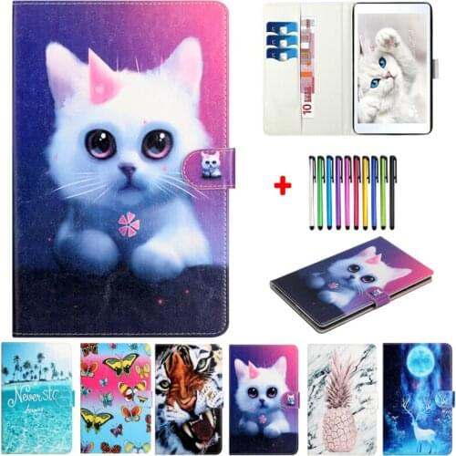 Animal Print Wallet Card Slot Shell For Amazon Fire HD 10 Case 2021 10.1 inch Tablet PU Leather Coque For Fire HD 10 Plus Cover