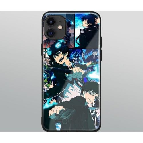 Okumura rin x yukio anime Tempered Glass Soft Silicone For iPhone SE 6s 7 8 Plus X XR XS 11 Pro Max Phone Case Cover Shell