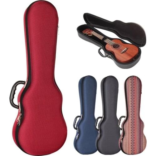 21 Inch Soprano Ukulele Case EVA Hard Box Lightweight Polyester Fibre Pressure Proof Colourful Portable Backpack