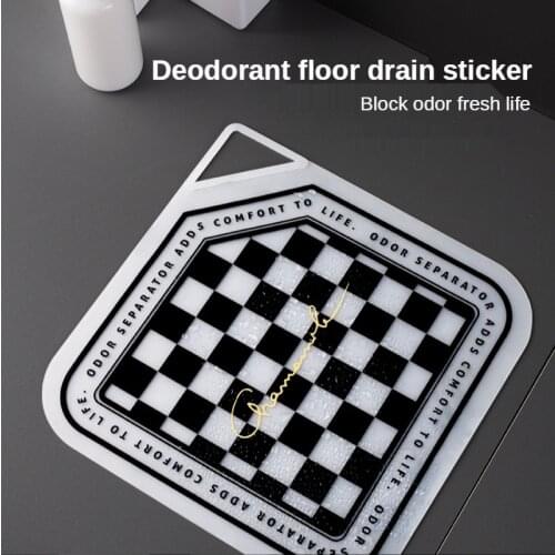 Deodorant Floor Drain Pad Bathroom Toilet Silicone Sealing Cover Mat Anti Odor Water Pad Bathroom Accessories Set Ceramic