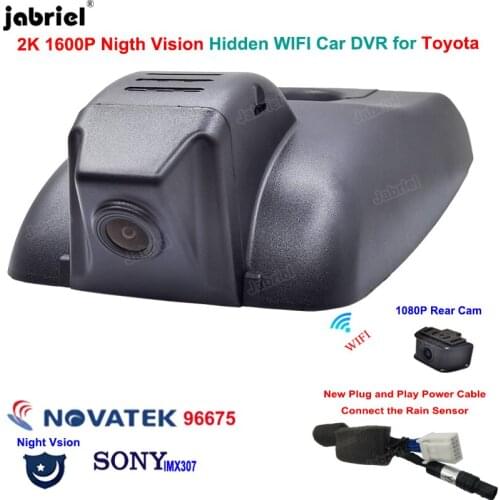 For Toyota Highlander for Toyota Kluger 2018 2019 2020 2021 Auto Hidden Wifi 24H 2K 1600P Car Dvr Dash Cam Car Camera recorder
