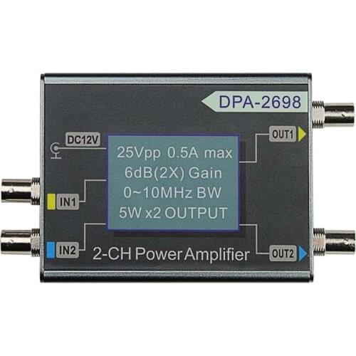 DPA-2698 10MHz 25Vpp Dual Channel 2CH DDS Function Signal Generator DC Amplifier 37MC