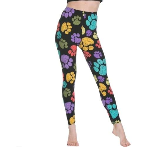 European And American Foreign Trade Spring And Autumn Thin Leggings Female Cartoon Printing Trend Stretch Large Size High Waist