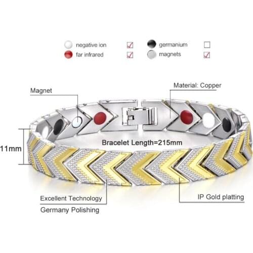 Classic Slimming Weight Loss Anti-Fatigue Healing Bracelet Men Women Copper Health Element Bracelet Beads Ultra-thin Bracelet